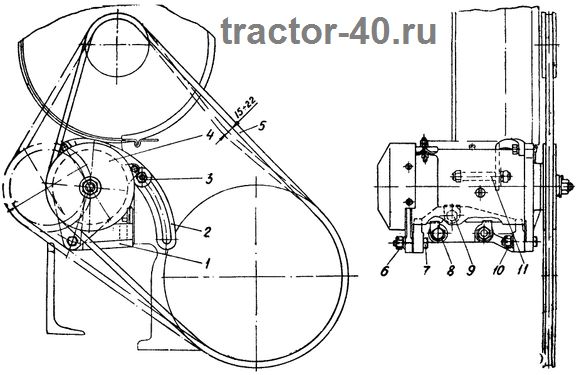 привод ремня на трактор Т-40